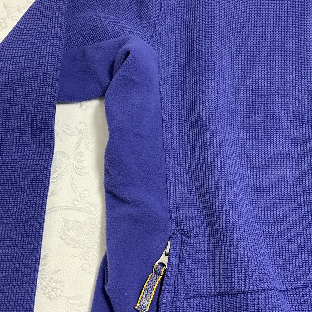 Spyder Kids XL Purple Waffle Knit Full Zip Fleece Jacket Lime Green Trim 143097 - Picture 4 of 8
